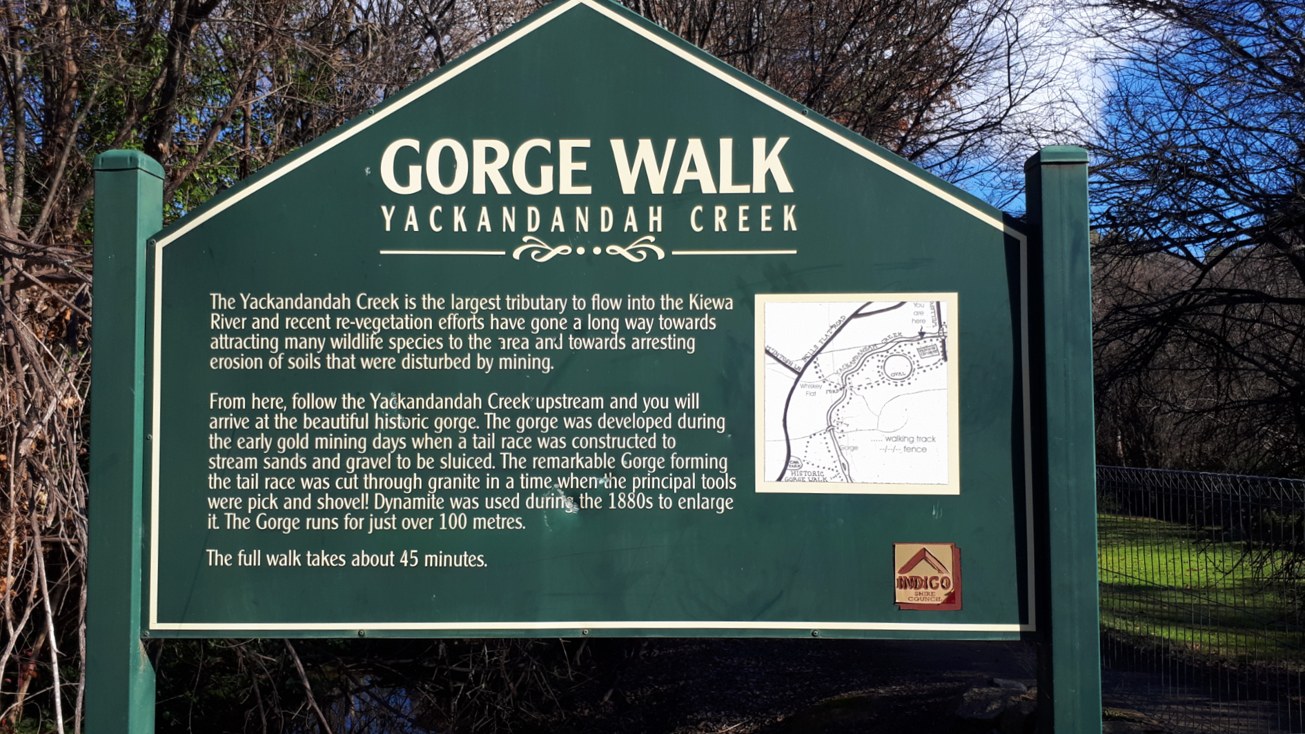 Gorge Walk Sign